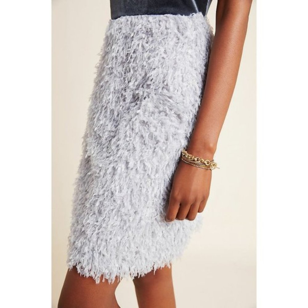 Anthropologie Gray Velvet and Textured Mini Dress - Picture 6 of 8